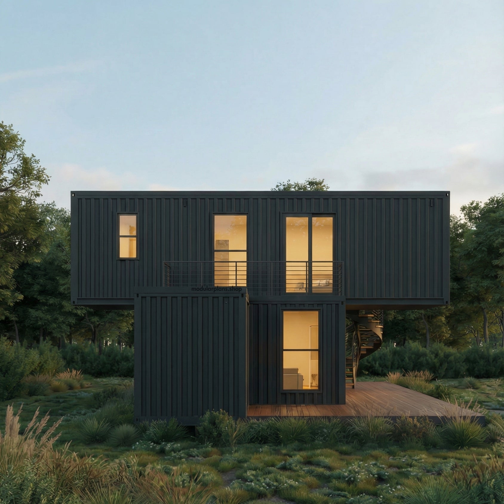 4x40' Container House | 3 Bed 2 Bath