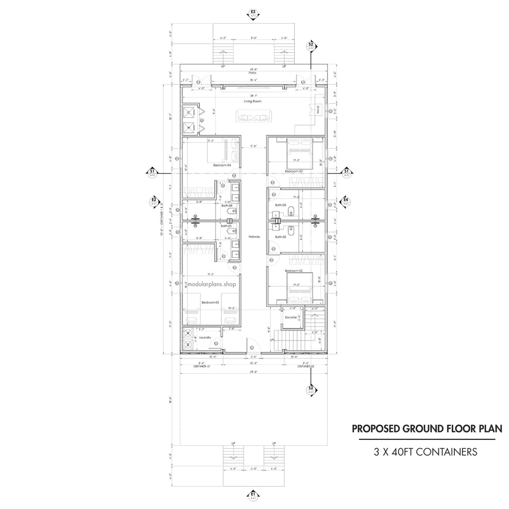 6x40' 2x20' Container House | 5 Bed 6 Bath