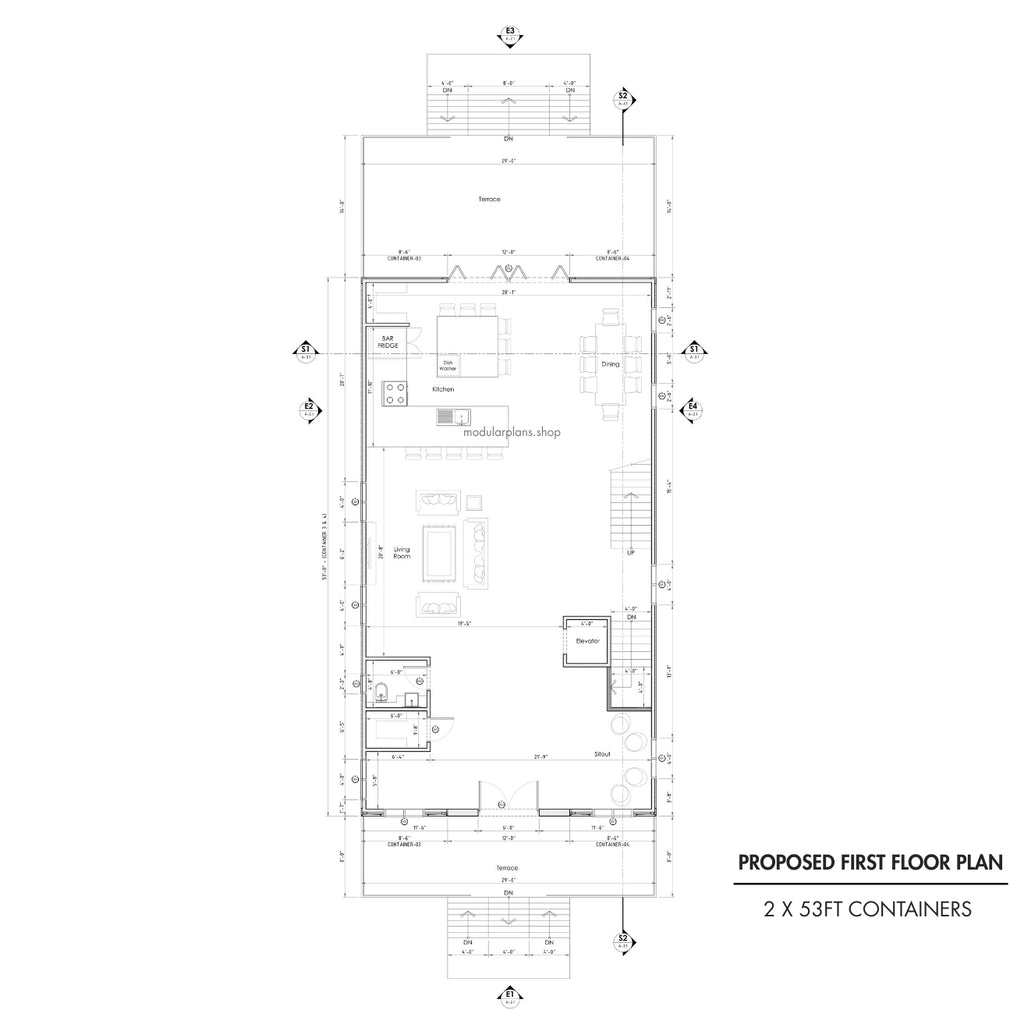 6x40' 2x20' Container House | 5 Bed 6 Bath