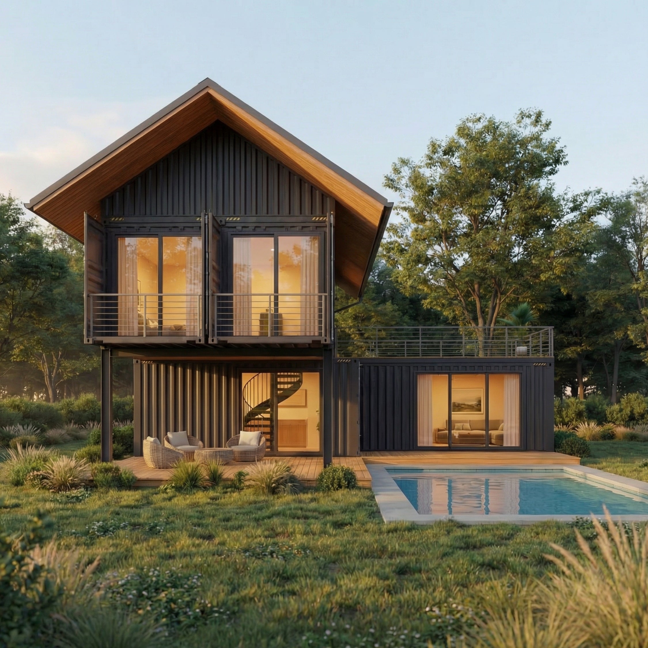 4x40' 1x20' Container House | 2 Bed 2 Bath