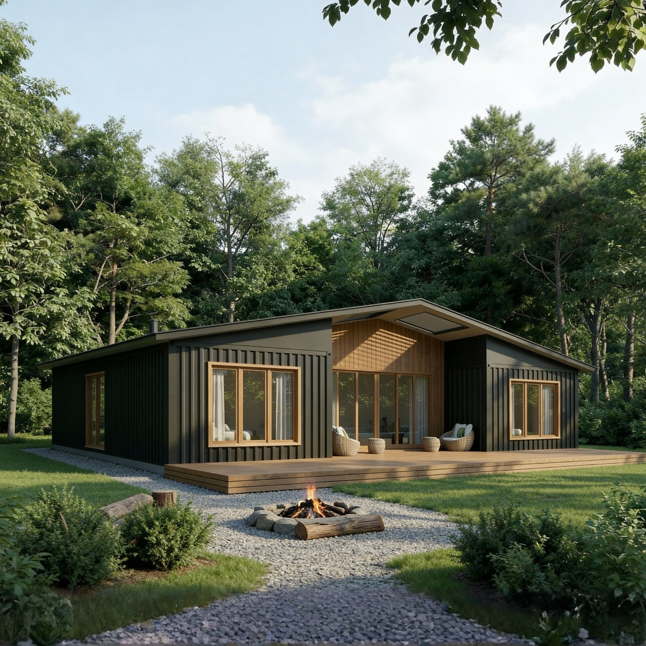 4x40' Container House | 3 Bed 2 Bath