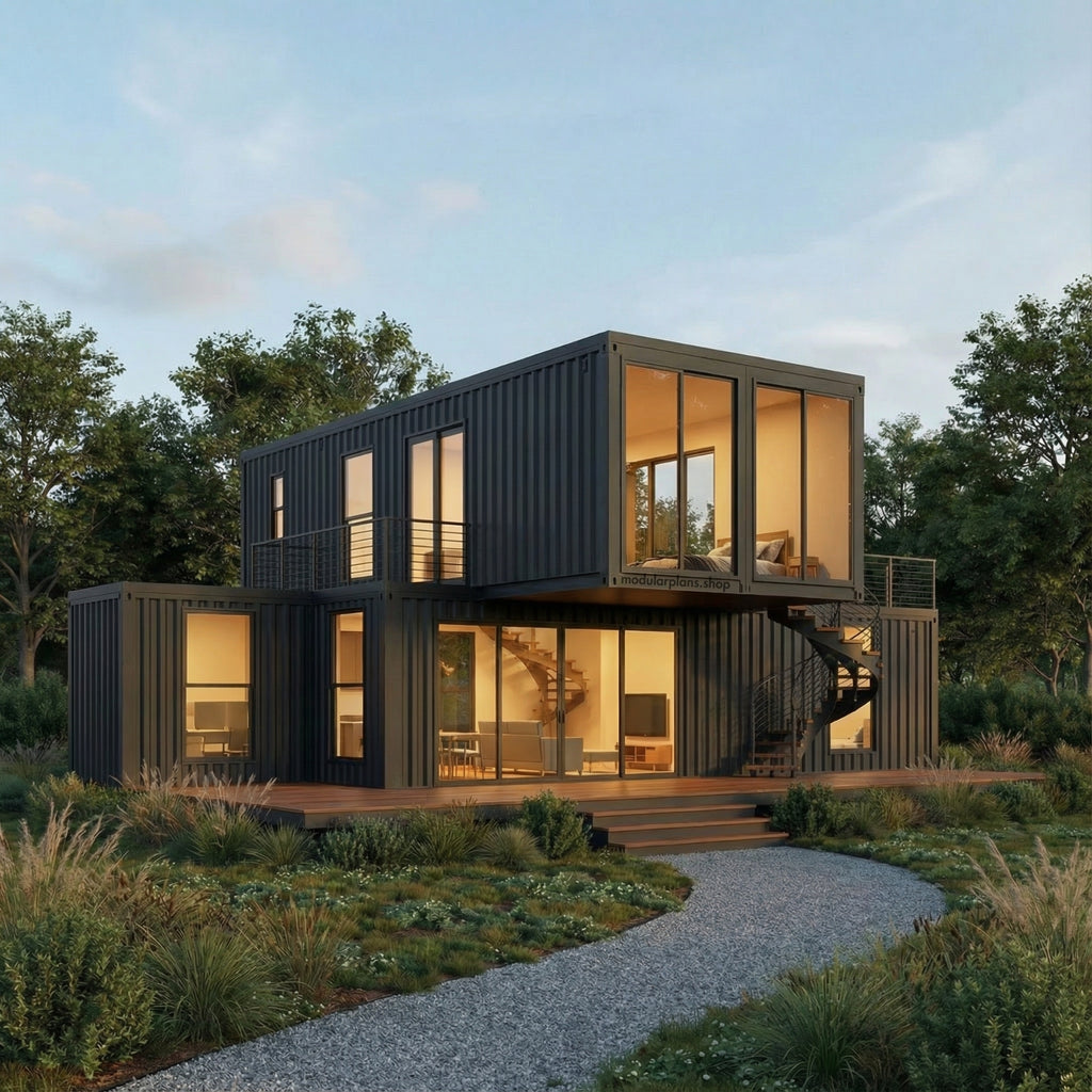 4x40' Container House | 3 Bed 2 Bath